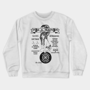 Defunct Pos-A-Traction Car Racing Tires Crewneck Sweatshirt